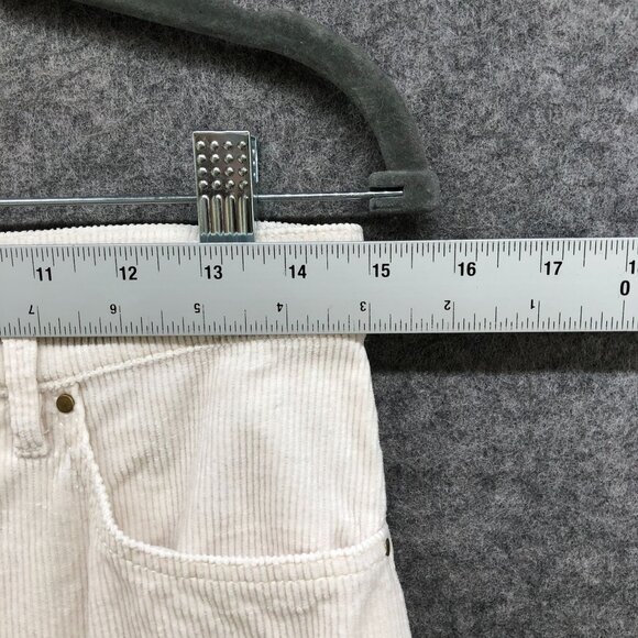 Ann Taylor Easy Straight Corduroy Pants Womens 6P Ivory High Rise Relaxed - Picture 5 of 10